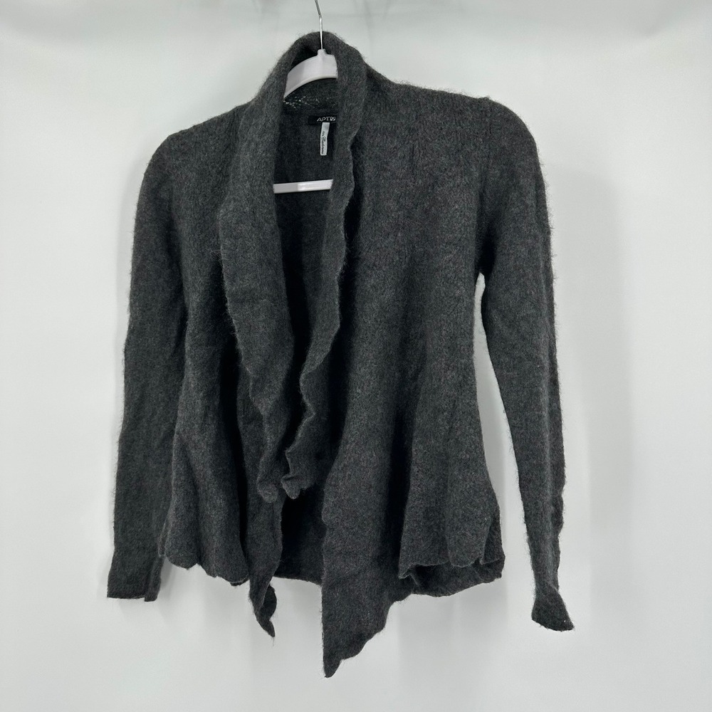 Womens Quiet Luxury Open Front Cashmere Cardigan Size M Minimalist Old Money